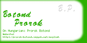 botond prorok business card